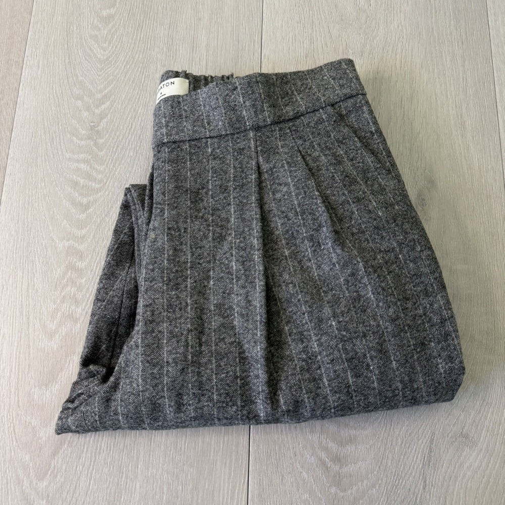 ARITZIA Babaton Women's Stretch Wool Cashmere Crop Dress Pants Size 4 Charcoal
